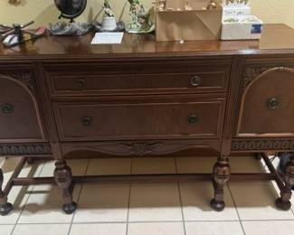 Credenza Sideboard Antrique Brown Wood