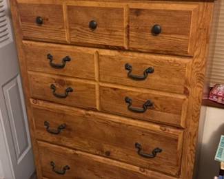 Chrest of Drawers Tall Brown Wood