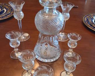 Edinburgh "Thistle" Decanter & Cordials