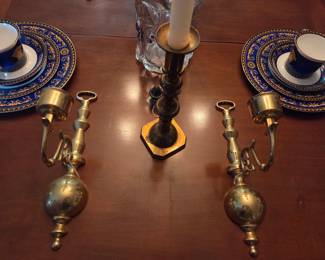 Brass Wall Scone Candle Holders
