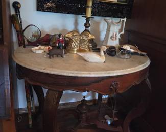 Victorian Round Marbletop Parlor Table