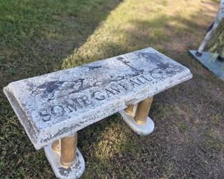 Some Gave All Cement Bench