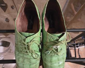 Giorgio Brutini Greeb Crocodile Style Dress Shoes 11/11.5