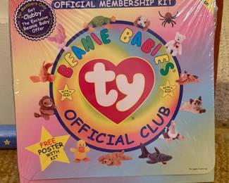 Sealed TY Beanie Babies and merchandise