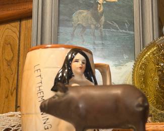 Vintage “Let Them Swing” Risqué Novelty Mug