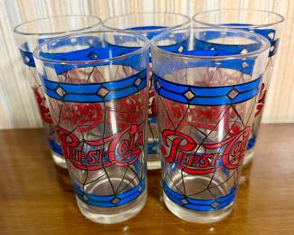 Vintage Pepsi cola glasses
