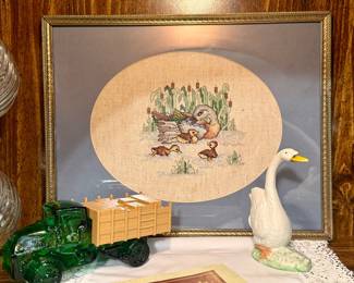 Needlepoint Ducklings/Goose/Sawn