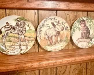 Animal baby plate set