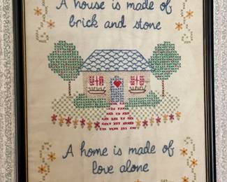 Framed Needlepoint Artwork