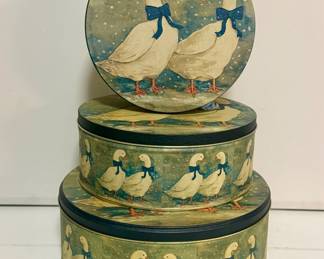 Nesting goose tins