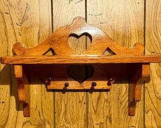 Handmade Heart cutout Shelf