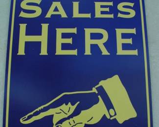 estate sales here sign