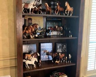 Bryer horse colletion, books, vynl records.