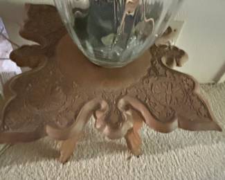 Carved Wood Pedestal Stand