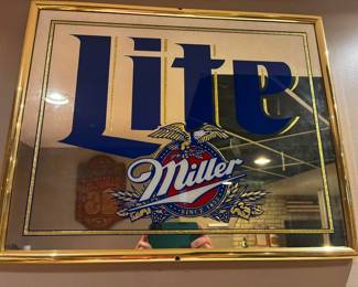 Large collection of vintage beer signs