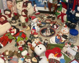 Large snowman collection