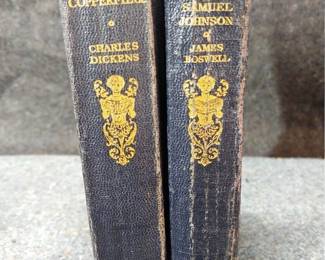 Vintage Set of 2 Books by Charles Dickens and James Boswell