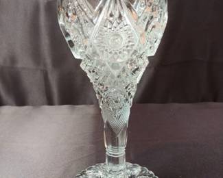 Vintage Antique Imperial EAPG Nu Cut Chalice Crystal Vase