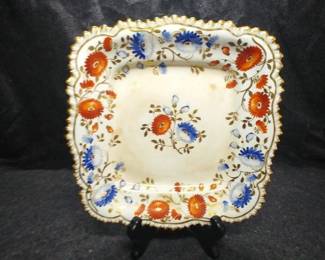 Coalport Red and Blue Daisy Gold Gilt Edge Plate