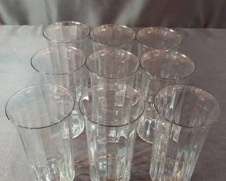 Set of 9 Vintage Glassware Resembles Fostoria Mother of Pearl