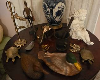 Brass  - Ducks - Blue Lamp - We have 2