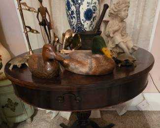 Antique Mahogany Drum Table