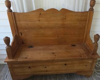 Antique Bench with Storage 
