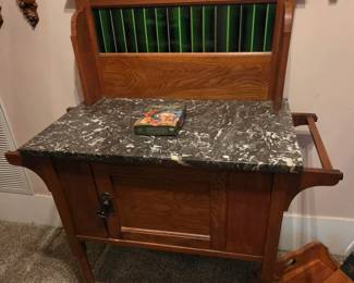 Antique Washstand with Marble Top