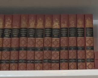 Azure Blue Glass  - Old Books