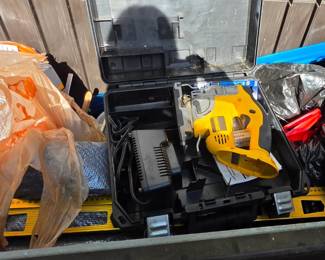 Storage Containers are full of tools we haven't pulled out yet.