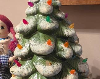 Vintage Ceremic Lighted Christmas Tree