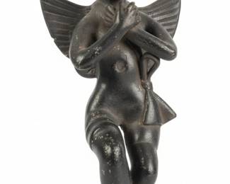 Vintage Cast Metal Putto Wall Plaque