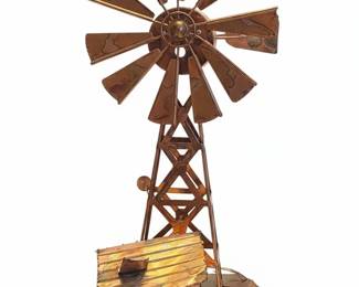 Vintage Copper Windmill Music Box