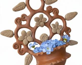 Mexican Folk Art Tree of Life Wall Planter