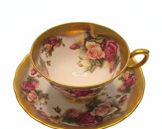 Royal Chelsea Golden Rose Teacup and Saucer