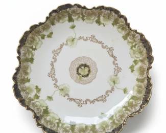 Limoges Porcelain Scalloped Cabinet Plate