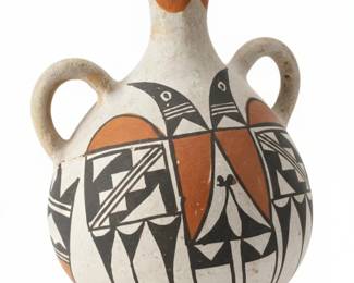 Acoma Pueblo Pottery Canteen