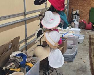 Assorted Hats Collection with Display Stand