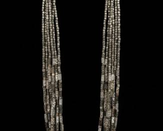 Chicos MultiStrand Textured Bead Statement Necklace