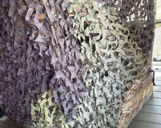 camo netting on tent