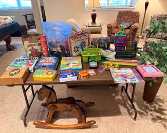 Fun games, a few vintage wooden gems as well.