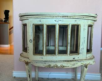 Vintage accent table with storage.