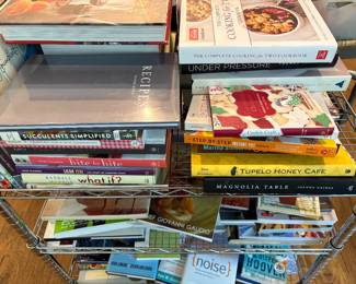 Cookbooks, gardening and craft books 
