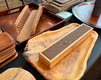 Wooden trays and cutting boards 