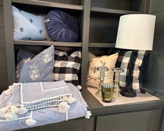Home Decor, pillows, lamps