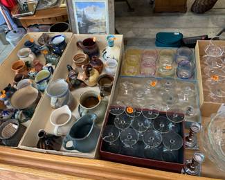 Pottery & stemware