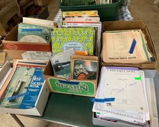 Large amount of sheet music