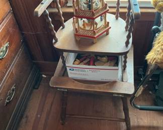 Vintage wooden high chair 