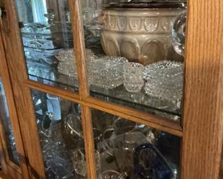 China cabinet pressed patterned glass