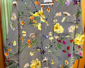 Calvin Klein Striped Floral Shirt